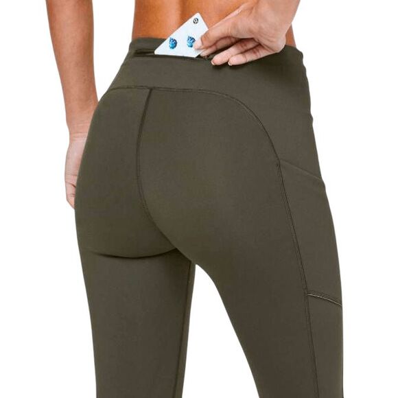 LULULEMON ATHLETICA Speed Up Tight V (28") In Dark Olive Size 2 - Picture 2 of 8